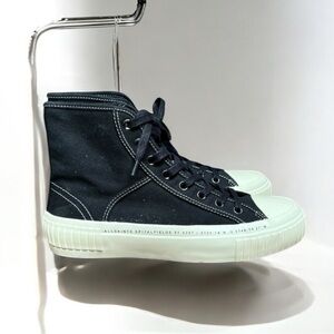 🌻NEW All Saints Black & White Douglas High Top Sneaker Mens Size 41 US Size 8